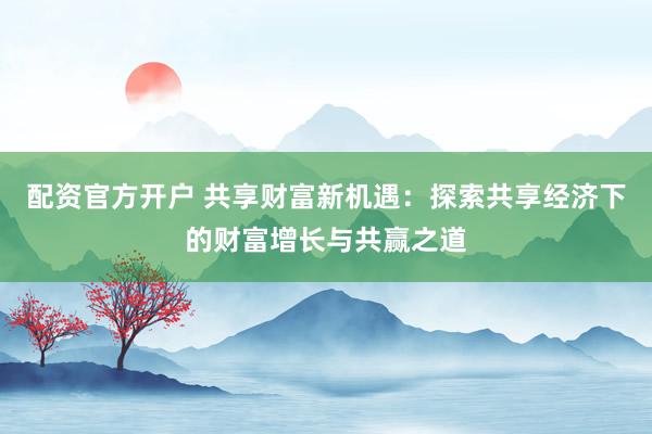配资官方开户 共享财富新机遇：探索共享经济下的财富增长与共赢之道