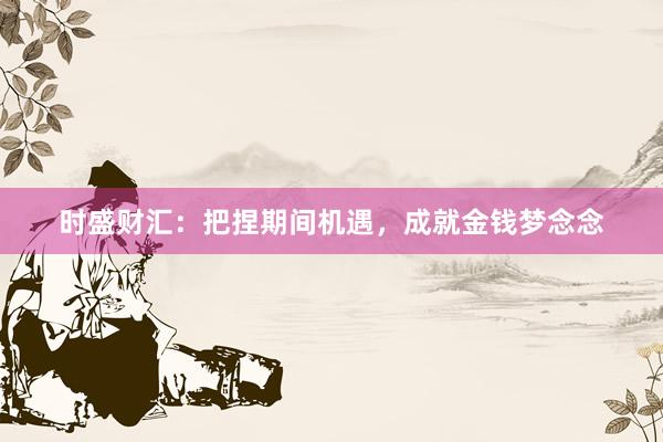 时盛财汇：把捏期间机遇，成就金钱梦念念