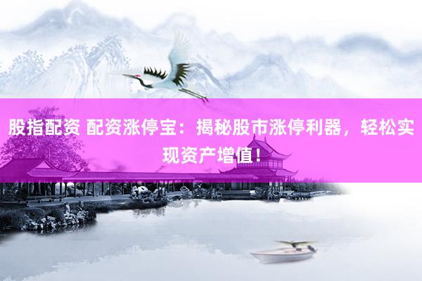 股指配资 配资涨停宝：揭秘股市涨停利器，轻松实现资产增值！