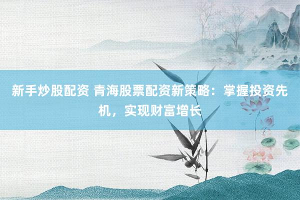 新手炒股配资 青海股票配资新策略：掌握投资先机，实现财富增长