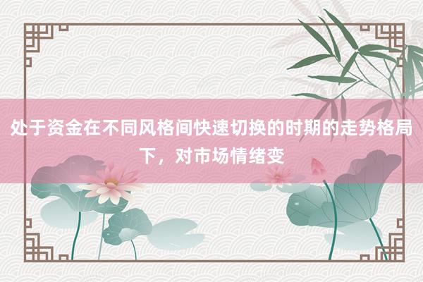 处于资金在不同风格间快速切换的时期的走势格局下，对市场情绪变