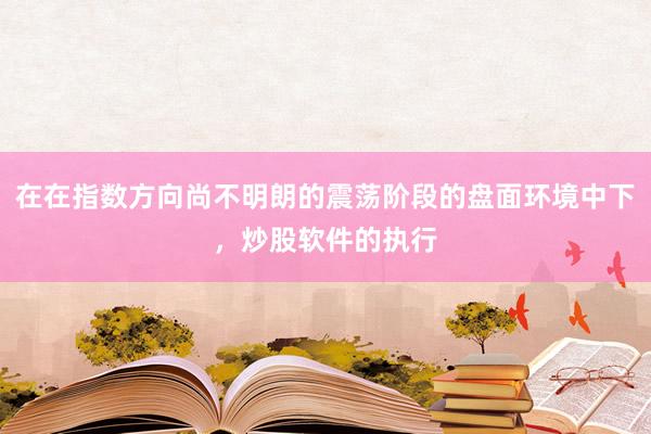 在在指数方向尚不明朗的震荡阶段的盘面环境中下，炒股软件的执行